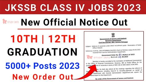 Jkssb Class Iv Jobs J K Class Iv Posts New Order Out Jkssb