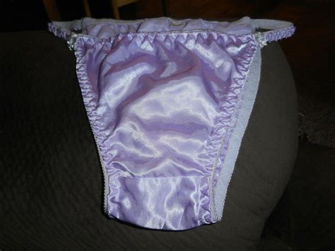 Vintage All Satin String Bikini Panties Jolie Boutique Petunia Wet Xl X Nwot