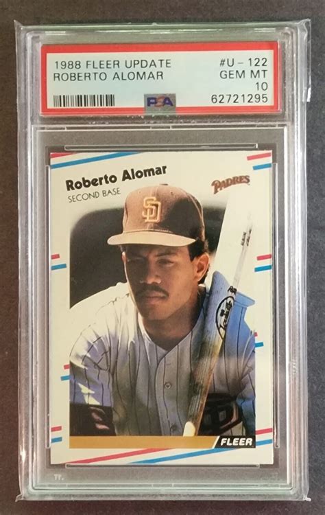 1988 Fleer Update U122 Roberto Alomar Rc Psa 10 Gem Mint Padres Rookie