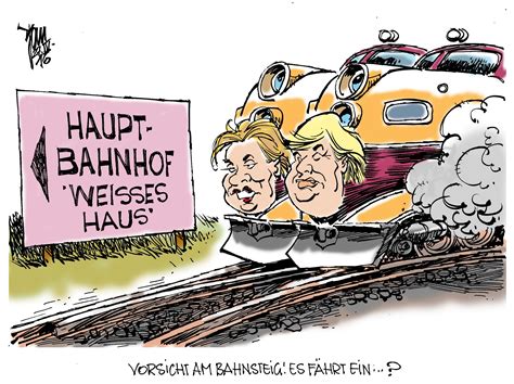 Us Wahlkampf Rgb Janson Karikatur