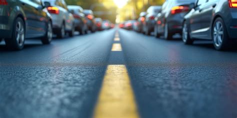 Premium Photo Busy Street Filled With Parked Cars