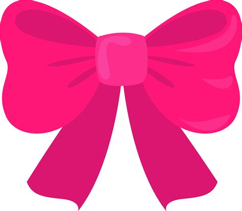 Big Pink Bow Illustration Vector On A White Background