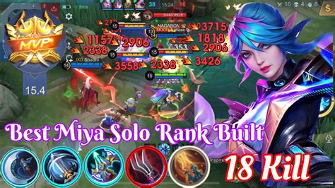 Kill Miya Solo Rank God The Gold Land Killing Monster Mlbb Miya