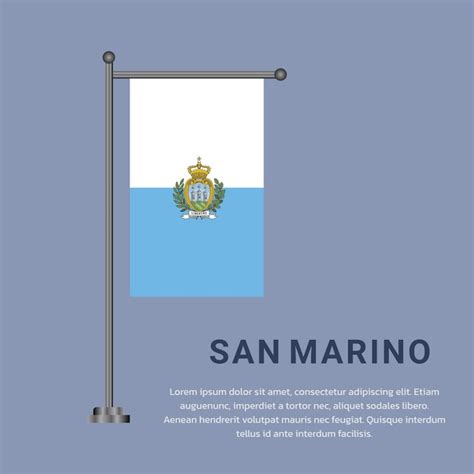 Premium Vector Illustration Of San Marino Flag Template