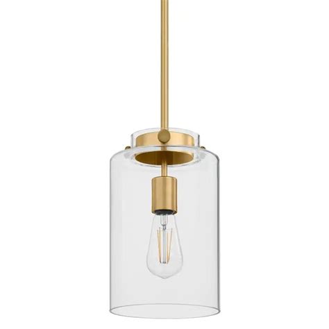 Hampton Bay Mullins In Light Honey Gold Mini Pendant Hanging