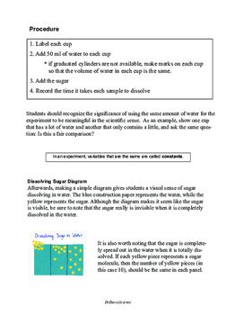 Sugar in Water, Solubility Science by Dr Dave's Science | TpT