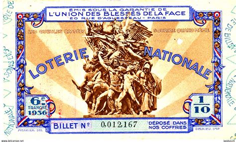 Billets De Loterie Bl Billets Loterie Nationale L Union Des