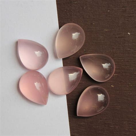 Natural Teardrop Rose Quartz Gemstone Aaa Grade All Mm Sizes Etsy