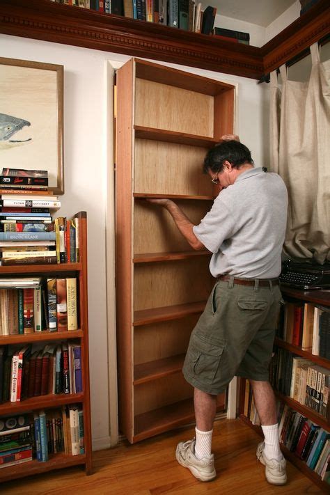 Hidden Pivot Bookcase Installation Thisiscarpentry Bookcase Door Hidden Door Bookcase