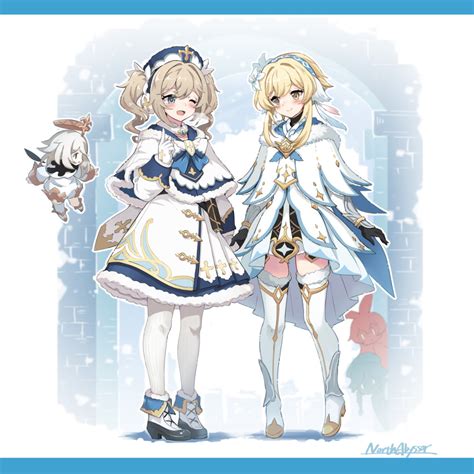 Safebooru Barbara Genshin Impact Blonde Hair Blue Eyes Boots Bow Braid Dress Genshin Impact