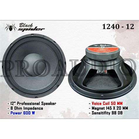 Jual Speaker Komponen Black Spider Inch Bs Bs