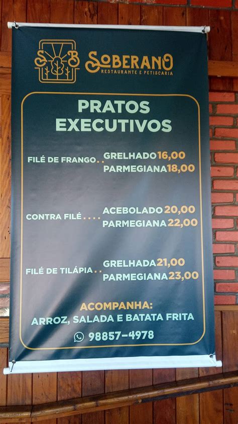 Menu Em Soberano Restaurante E Petiscaria Maring