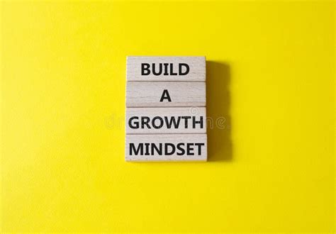 Growth Mindset Symbol Concept Word Growth Mindset On Wooden Blocks