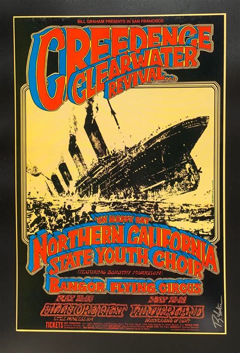 Creedence Clearwater Revival Concert Poster Randy Tuten San Francisco