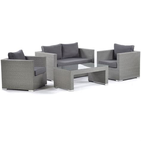 Garten Living Sitzer Lounge Set Ashong Aus Polyrattan Mit Polster