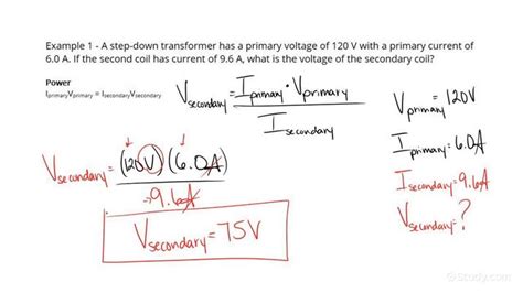 How To Calculate The Voltage Through Transformers Using Current Physics