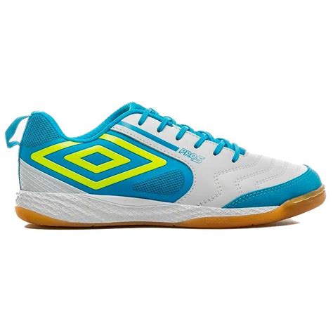 Chuteira Futsal Umbro Pro 5 Bump Branco E Azul Shopee Brasil