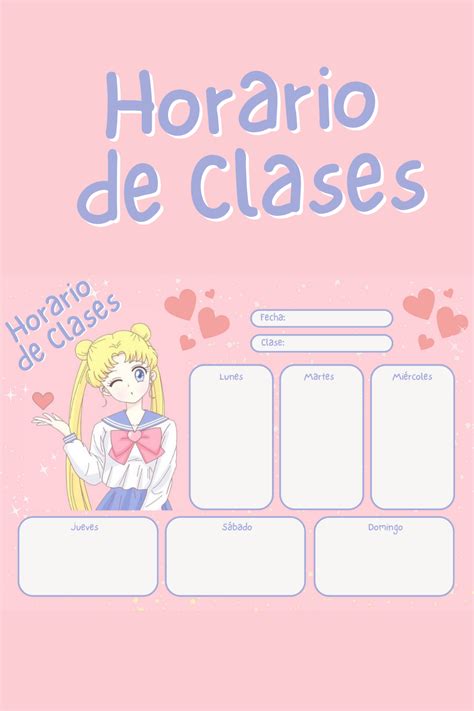 Horario De Clases De Sailor Moon Horario De Serena Pink En