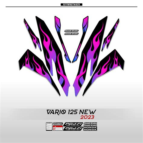 Jual Striping Honda Vario New Motif Api Tribal Fire Hotwhells