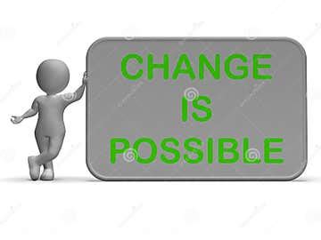 Change is Possible Sign Means Rethink and Revise Stock Illustration ...