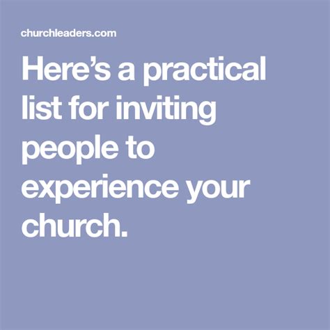 Ways You Can Invite Someone To Church