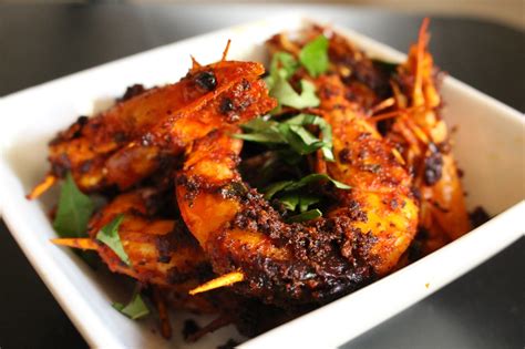 Chemmeen Eerkili Yil Varuthathu Skewered Prawns In Traditional Kerala