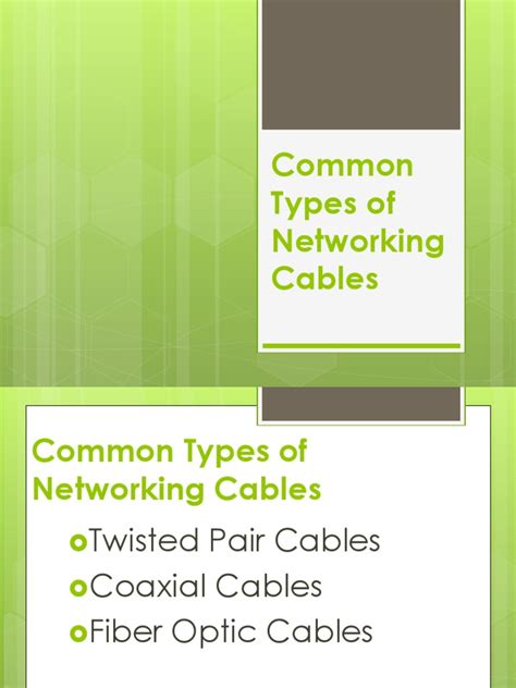 Common Types Of Networking Cables