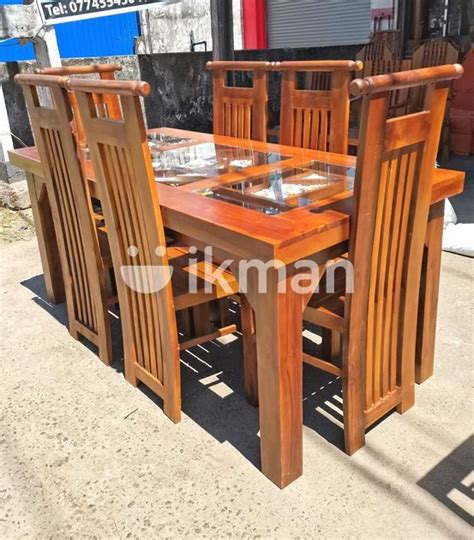 Teak Heavy Dining Table And 6 Chairs Code 83376 For Sale Kaduwela Ikman