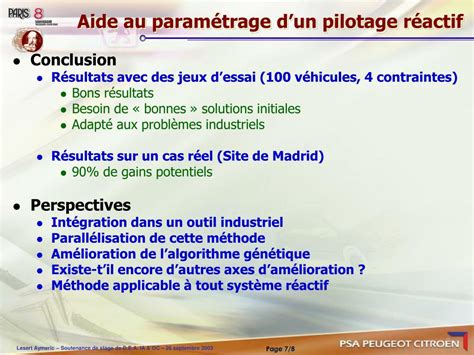 Ppt Aide Au Paramétrage Dun Pilotage Réactif Appliqué à Un Flux