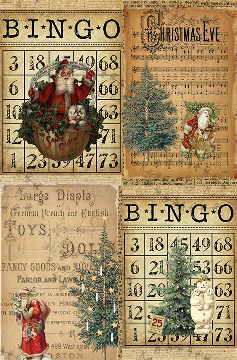 Vintage Christmas Bundle Decoupage Paper Raggedy Bits