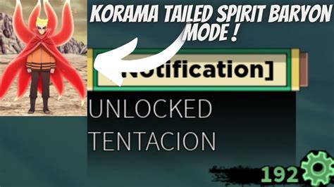 Unlocking Baryon Mode Of Korama Tailed Spirit In Shindo Life