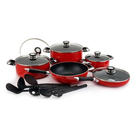 Alpine Cuisine 16 Pieces Aluminum Non Stick Cookware Set Wayfair