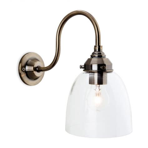 Firstlight 5935ab Victoria Single Light Wall Fitting In Antique Brass Finish With Clear Glass