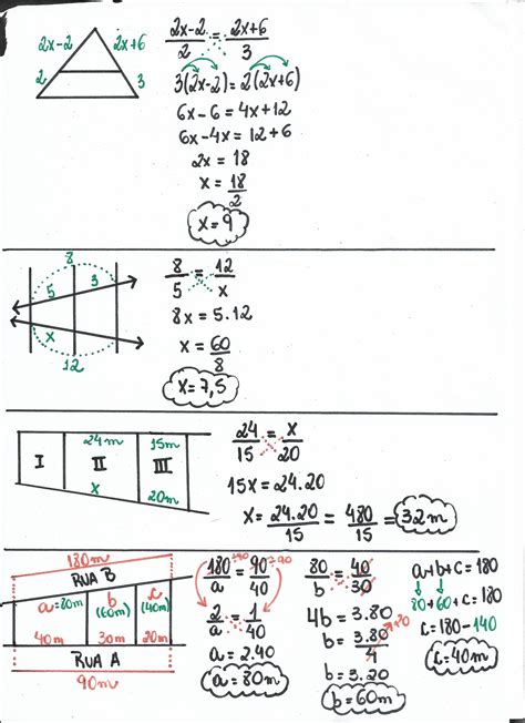 TEOREMA DE TALES EXERCÍCIOS RESOLVIDOS Matemática