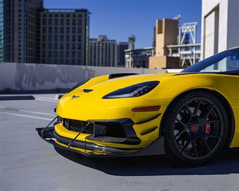 carbon corvette  legacy stage  racing front splitter