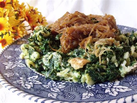 Spinach & Onion Matzo Brei Creamed Spinach, Spinach And Cheese, Boursin ...