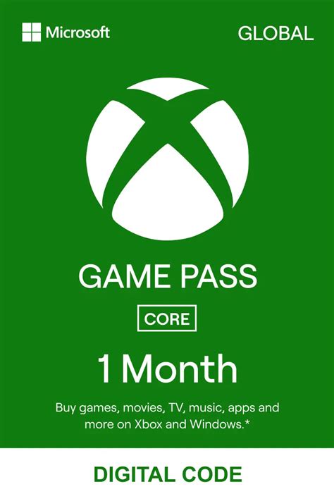 Buy Xbox Game Pass Core 1 Month Xbox Live Digital Code