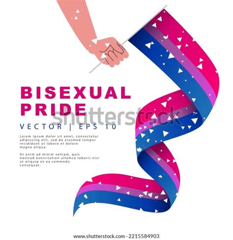 Long Flag Bisexual Pride Mans Hand Stock Vector Royalty Free