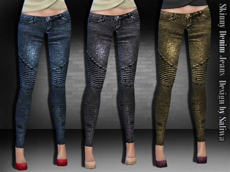 The Sims Resource Skinny Denim Jeans By Saliwa • Sims 4 Downloads