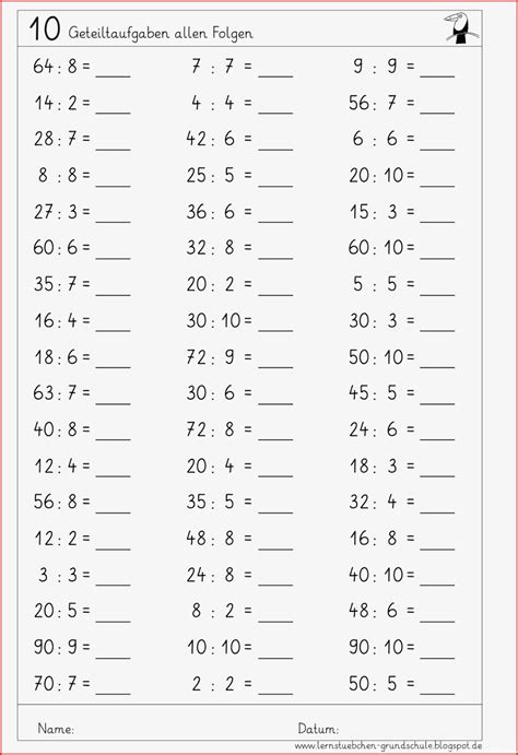 Berraschend Division Arbeitsbl Tter Grundschule Sie Jetzt Versuchen