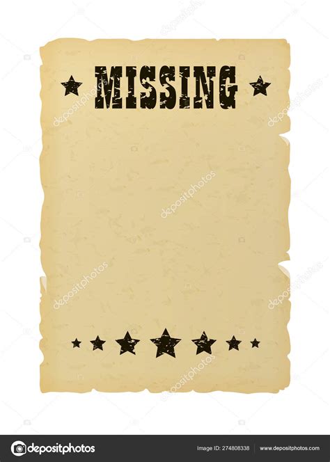 Blank Missing Poster