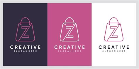 Bolsa Y Ltimo Dise O De Logotipo Z Con Concepto Creativo Vector Premium