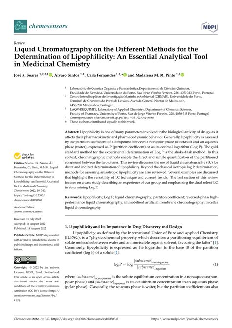 PDF Liquid Chromatography On The Different Methods For The