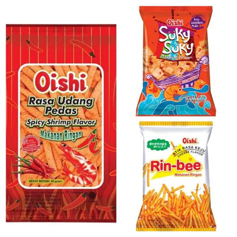 Jual Oishi Snack Makanan Ringan Rin Bee Keju Suky Udang Manis Pedas