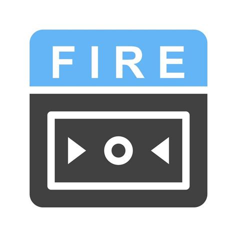 Fire Alarm Glyph Blue And Black Icon Vector Art At Vecteezy