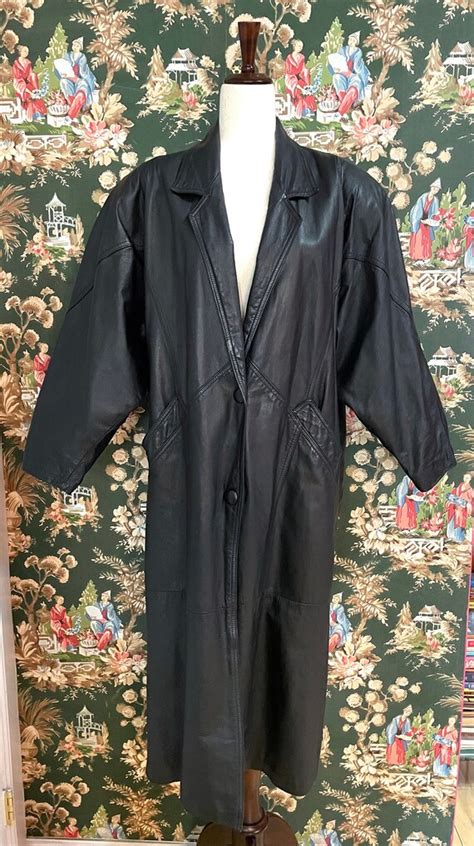 Vintage 80s Leather Coat Gem