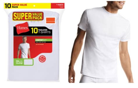 Hanes Mens Comfortsoft White Crew Neck T Shirt 10 Pack Just 19 93 Freebies2deals