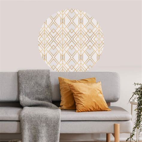 Wandtattoo Fredriksson Art Deco Goldene Geometrie Rund Wall Art De