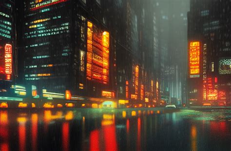 Cyberpunk City In The Rain on Behance