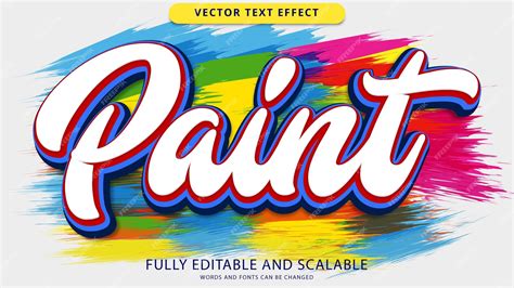 Premium Vector Paint Text Effect Editable Eps File